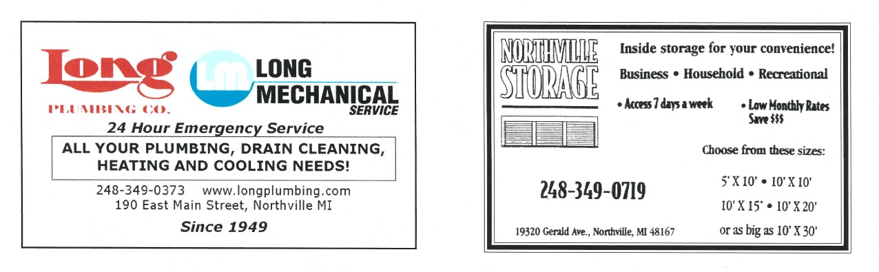 Community heroes: Long Plumbing and Mechanical, along with Northville Storage, sponsor the series.