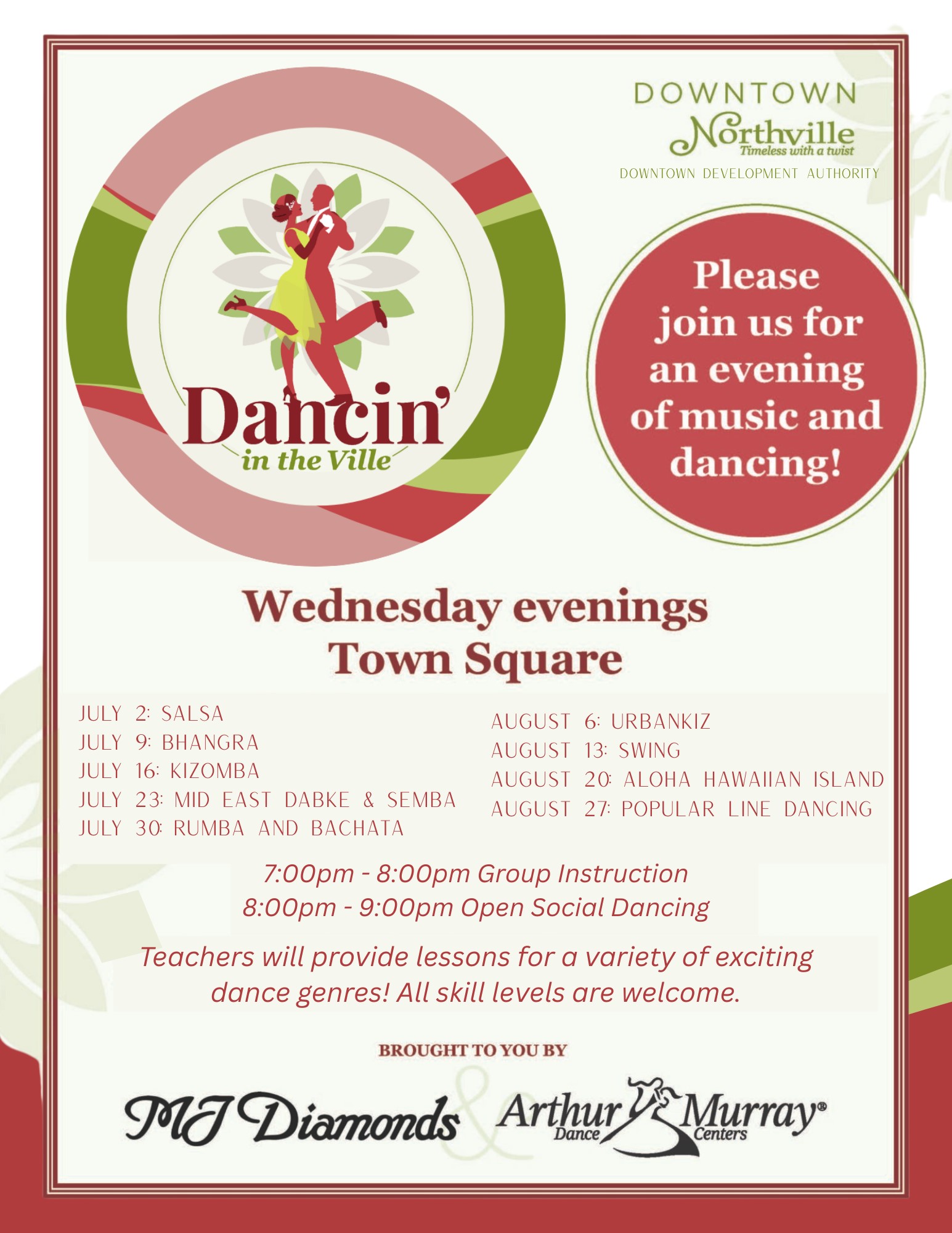 Thanks to MJ Diamonds and Arthur Murray Dance Centers, the dance community in Northville is thriving!