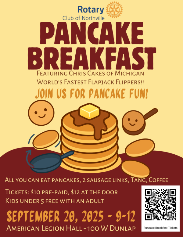 Join us for Northville Rotary Club's Pancake Breakfast with the World's Fastest Flapjack Flippers!